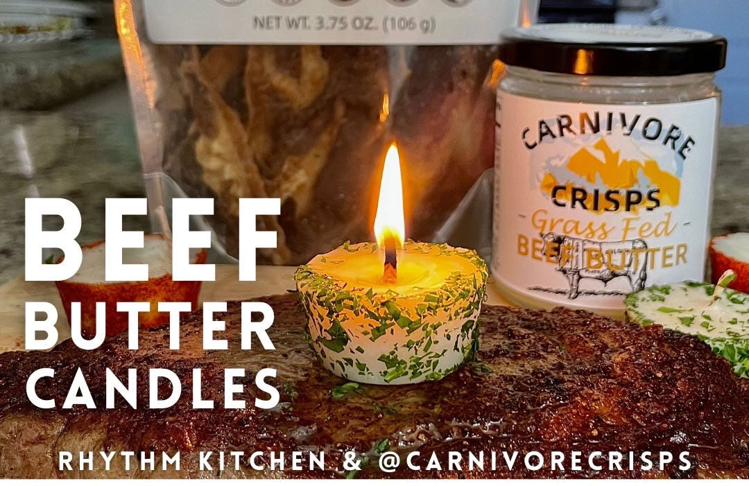 Butter Candles on Steak – Carnivore Crisps